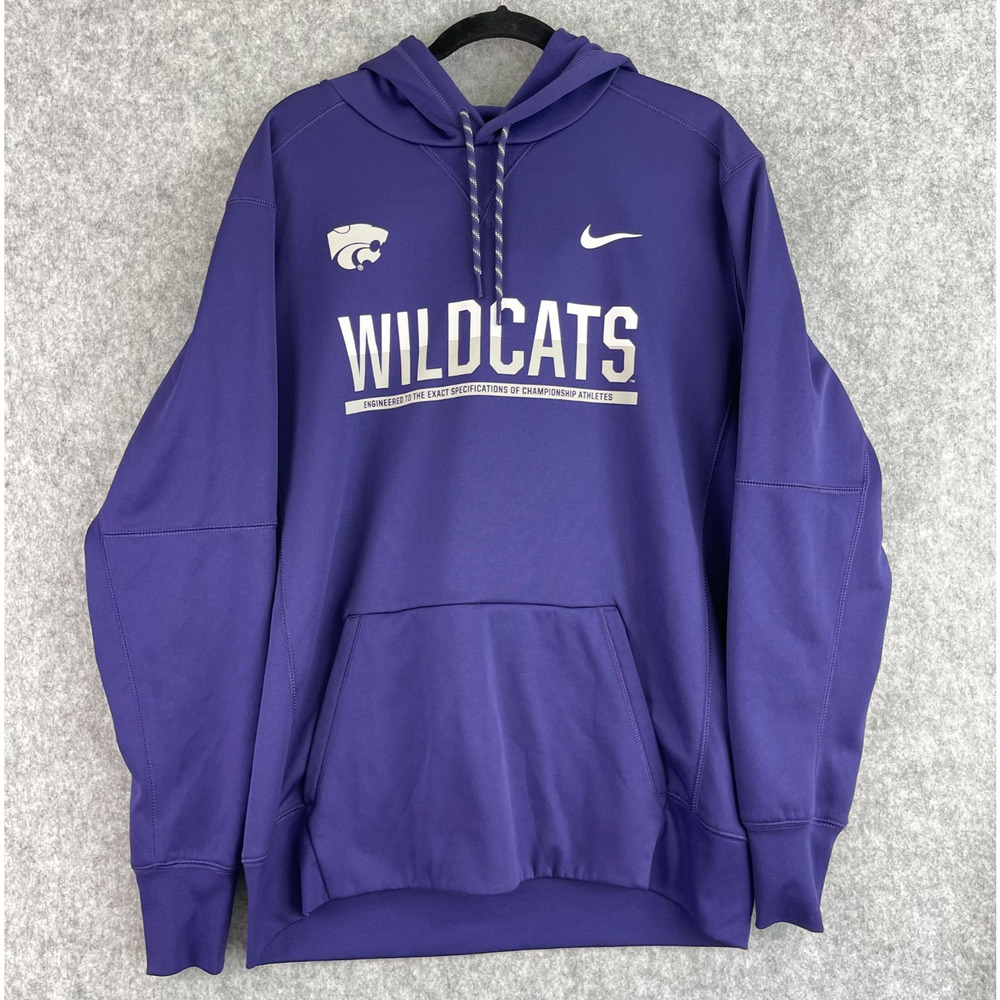 Nike Kansas State Wildcats‎ Hoodie Mens Large Purple Therma Fit Circuit Pullover